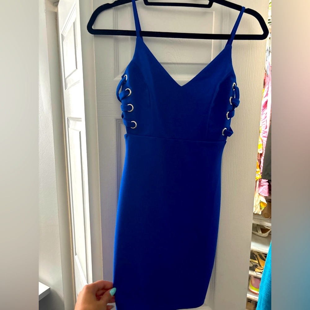 Blue mini dress